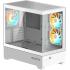 GIGABYTE C201 Panoramic ICE Mid Tower Gaming Case, Full-size tempered glass side panel, Detachable dust filters, Includes 3 ARGB fans, White